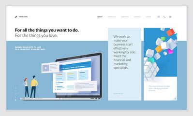 創(chuàng)意網站模板設計。網站和移動網站開發(fā)網頁設計的矢量插圖概念。易于編輯和自定義
